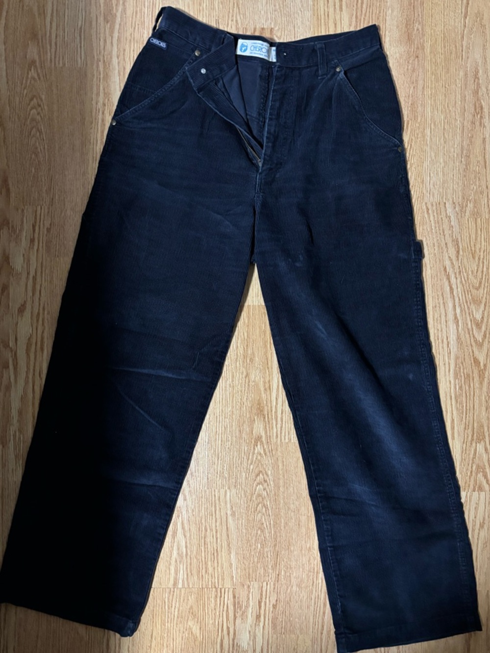 Cherokee dark blue corduroy painter style pants